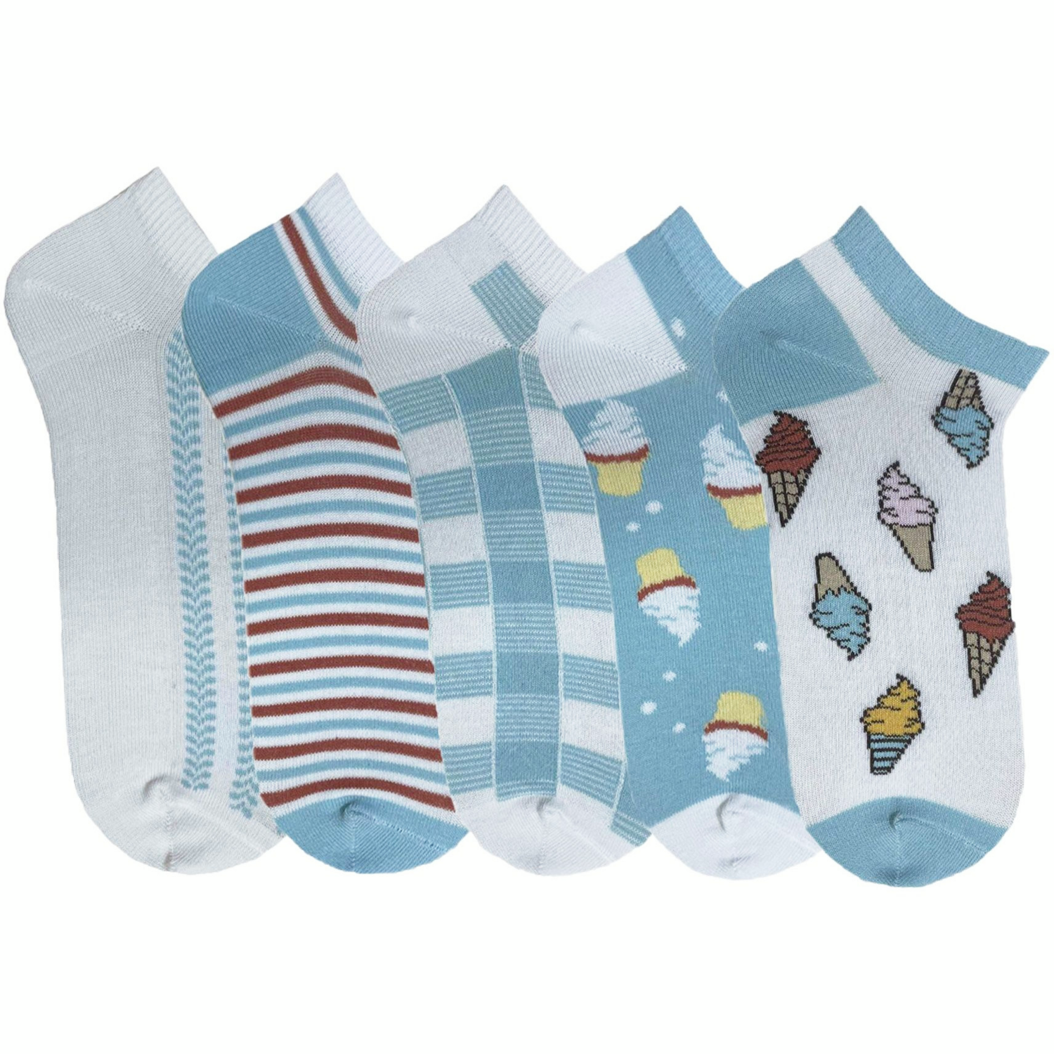 Набір жіночих шкарпеток Premier Socks 36-40 5 пар блакитні з принтом (4820163319346)фото