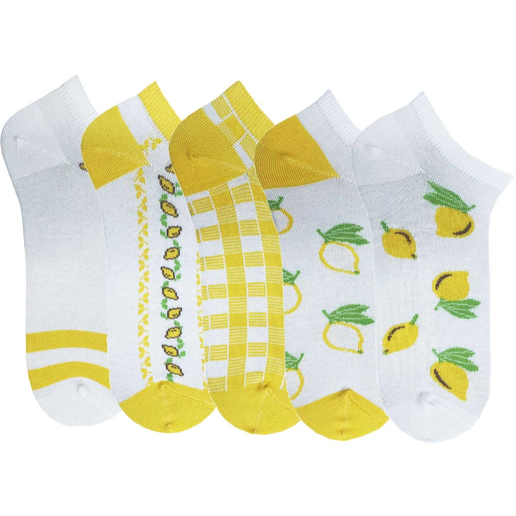 Набор носков женских Premier Socks 36-40 5 пар желтые с принтом (4820163319353) фото 1