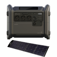 Портативная зарядная станция Segway CUBE 1000, 2584W, 1024Wh + солнечная панель 2E 200 Вт (AA.13.04.02.0004-SET200)
