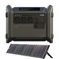 Портативная зарядная станция Segway CUBE 1000, 2584W, 1024Wh + солнечная панель 2E 300 Вт (AA.13.04.02.0004-SET300)