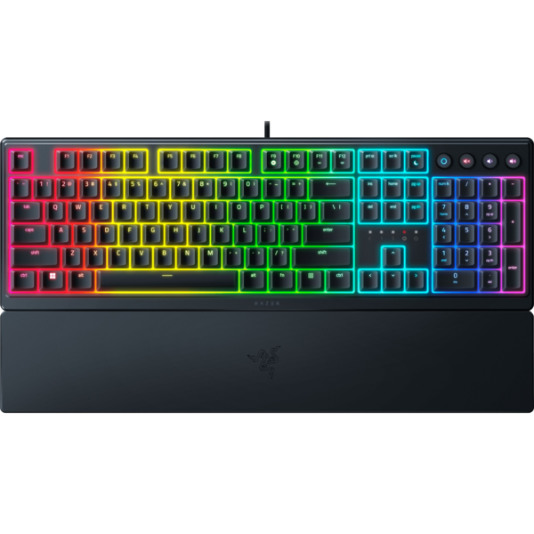 Акція на Игровая клавиатура Razer Ornata V3 RGB Mecha-Membrane UKR (RZ03-04462100-R371) від MOYO