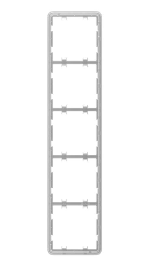 Рамка для вимикача на 5 секції Ajax Frame 5 seats for LightSwitch Vertical (000046134)фото