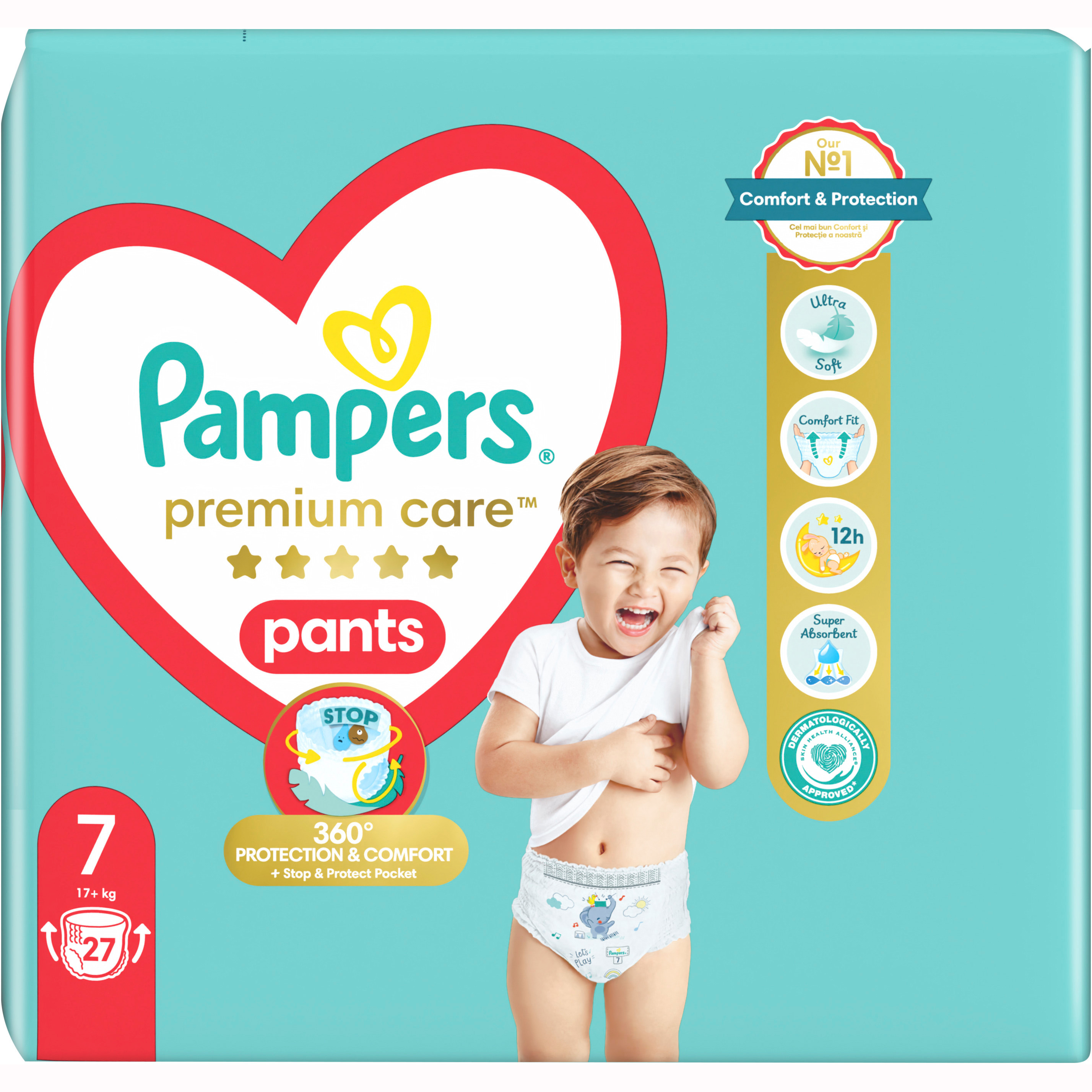 Підгузки-трусики Pampers Premium Care Pants Розмір 7 (17+ кг) 27штфото1