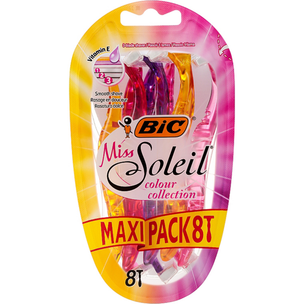 

Бритва без сменных картриджей Bic Miss Soleil Colour collection 8шт