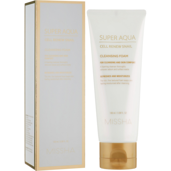 

Пенка для умывания Missha Super Aqua Cell Renew Snail Cleansing Foam 100мл