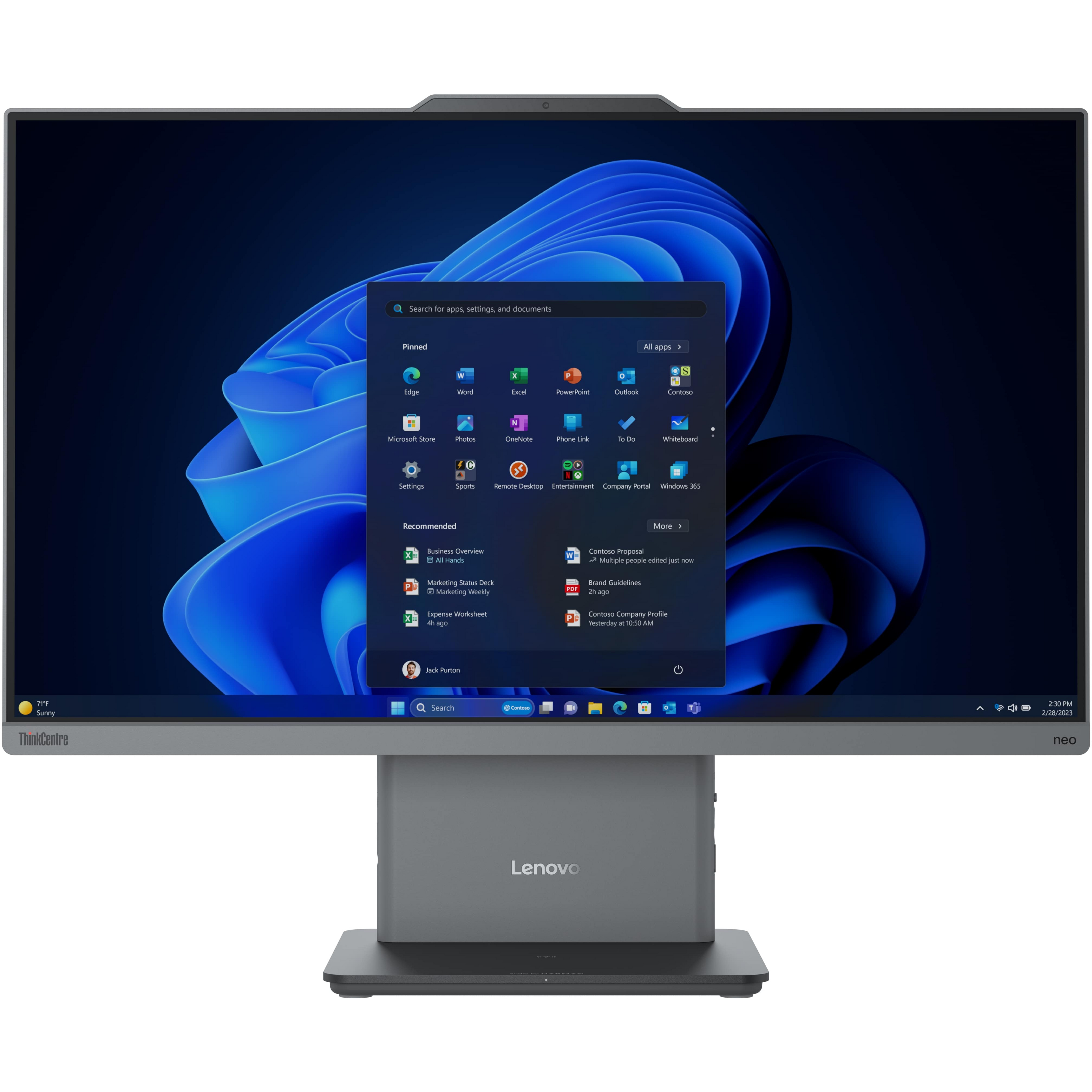 Моноблок 23.8" LENOVO ThinkCentre AIO neo 50a 24 G5 (12SD0010UI)фото1