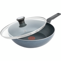 Сковорода ВОК з кришкою Tefal Generous Cook, 28см, чорний (C2771953_SET)