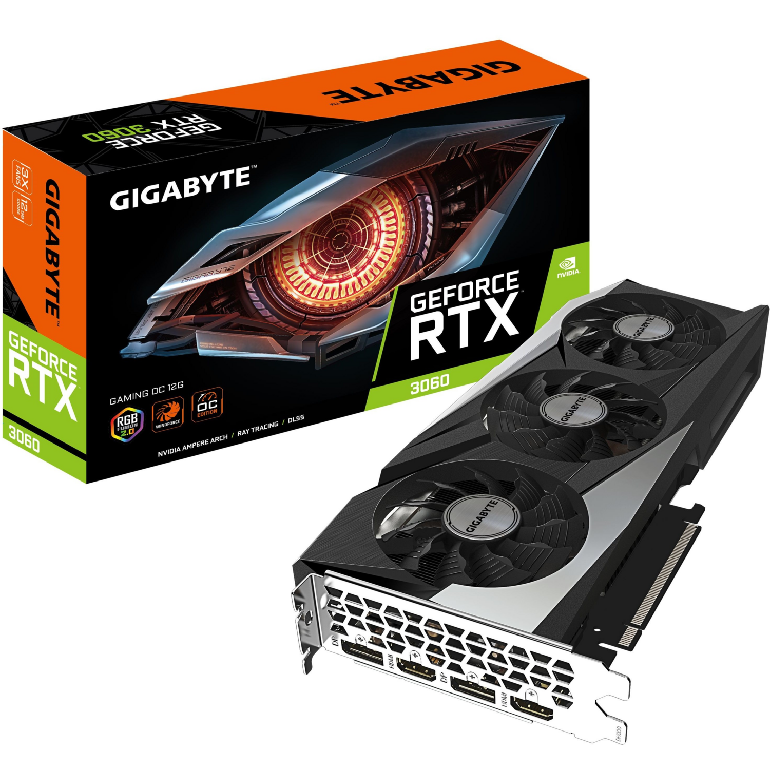 Відеокарта GIGABYTE GeForce RTX 3060 12gb GDDR6 GAMING (gv-n3060gaming-12gd)фото