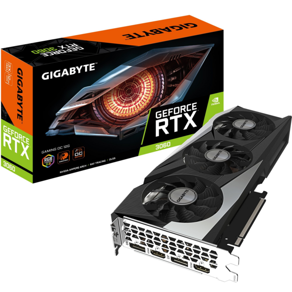 

Видеокарта GIGABYTE GeForce RTX 3060 12GB GDDR6 GAMING (GV-N3060GAMING-12GD)