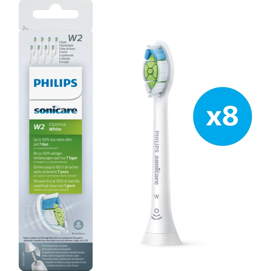 Насадки для электрической зубной щетки Philips Sonicare W2 Optimal White HX6068/12 фото 