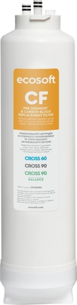 

Картридж комбинированный Ecosoft из полипропилена и спрессованного угля для CROSS90