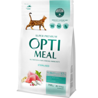 Сухой корм Optimeal для стерилизованных кошек с индейкой и овсом 700г (B1810602)
