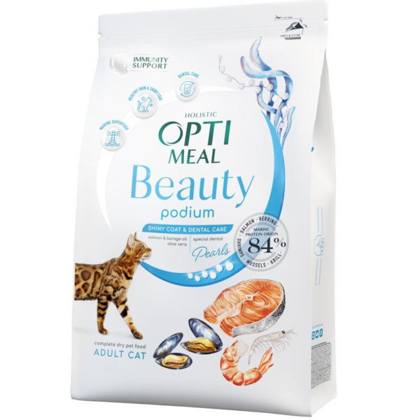 

Сухой корм Optimeal Beauty Podium для взрослых кошек з морепродуктами 1.5 кг (B1802201)