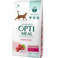Сухой корм Optimeal для взрослых кошек с телятиной 1.5 кг (B1800501)