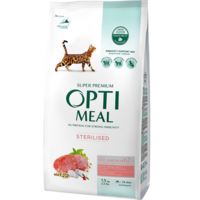 Сухий корм Optimeal для стерилізованих кішок з яловичиною та сорго 1.5 кг (B1801401)