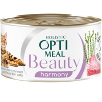 Вологий корм Optimeal Beauty Harmony для кішок зі смугастим тунцем і морськими водоростями в желе 70г (b2782101)