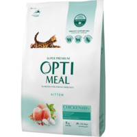 Сухой корм Optimeal для котят с курицей 4кг (B1840901)