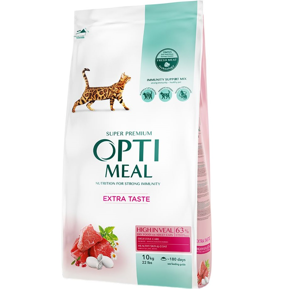 Сухой корм Optimeal для взрослых кошек с телятиной 10кг (B1830501) фото 