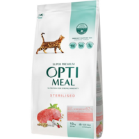 Сухий корм Optimeal для стерилізованих кішок з яловичиною та сорго 10кг (B1831401)