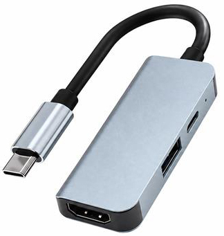 

USB хаб 2Е Type-C to USB-A 3.0, USB-C PD, HDMI, 0,14 м (2E-W2680)