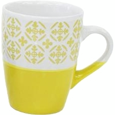 Чашка Ardesto Ornament, 320мл, желто-белый (AR3045YW)фото