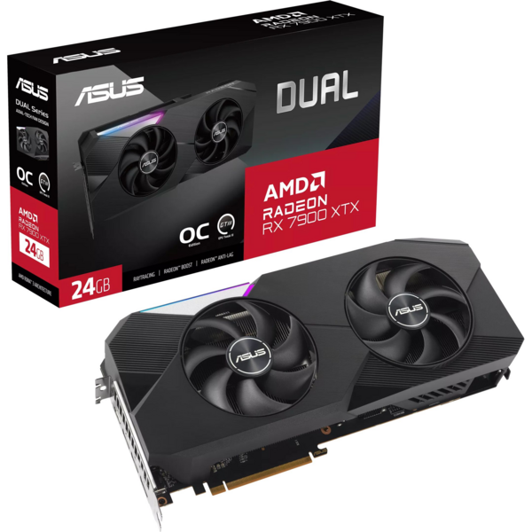 Видеокарта ASUS Radeon RX 7900 XTX 24GB GDDR6 DUAL OC (90YV0IG2-M0NA00)