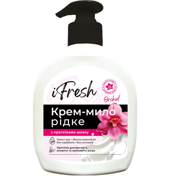 Акція на Жидкое крем-мыло iFresh Orchid с протеинами шелка 300мл від MOYO