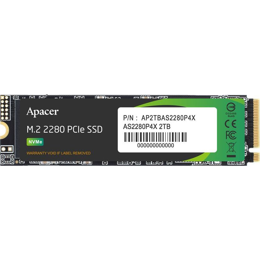 SSD накопитель Apacer M.2 1TB PCIe 3.0 P4X (AP1TBAS2280P4X-1) фото 