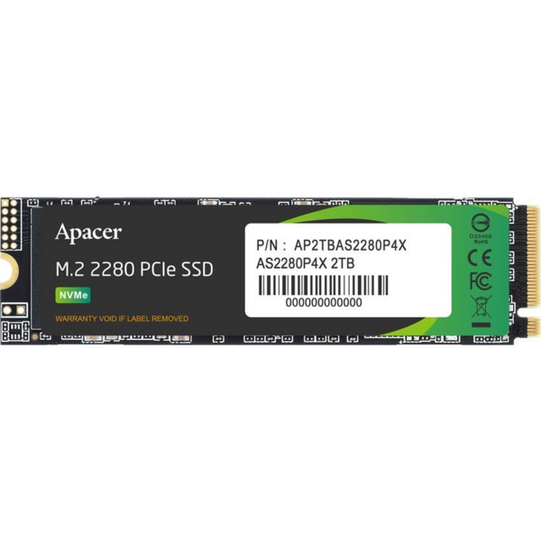 SSD накопитель Apacer M.2 1TB PCIe 3.0 P4X (AP1TBAS2280P4X-1)