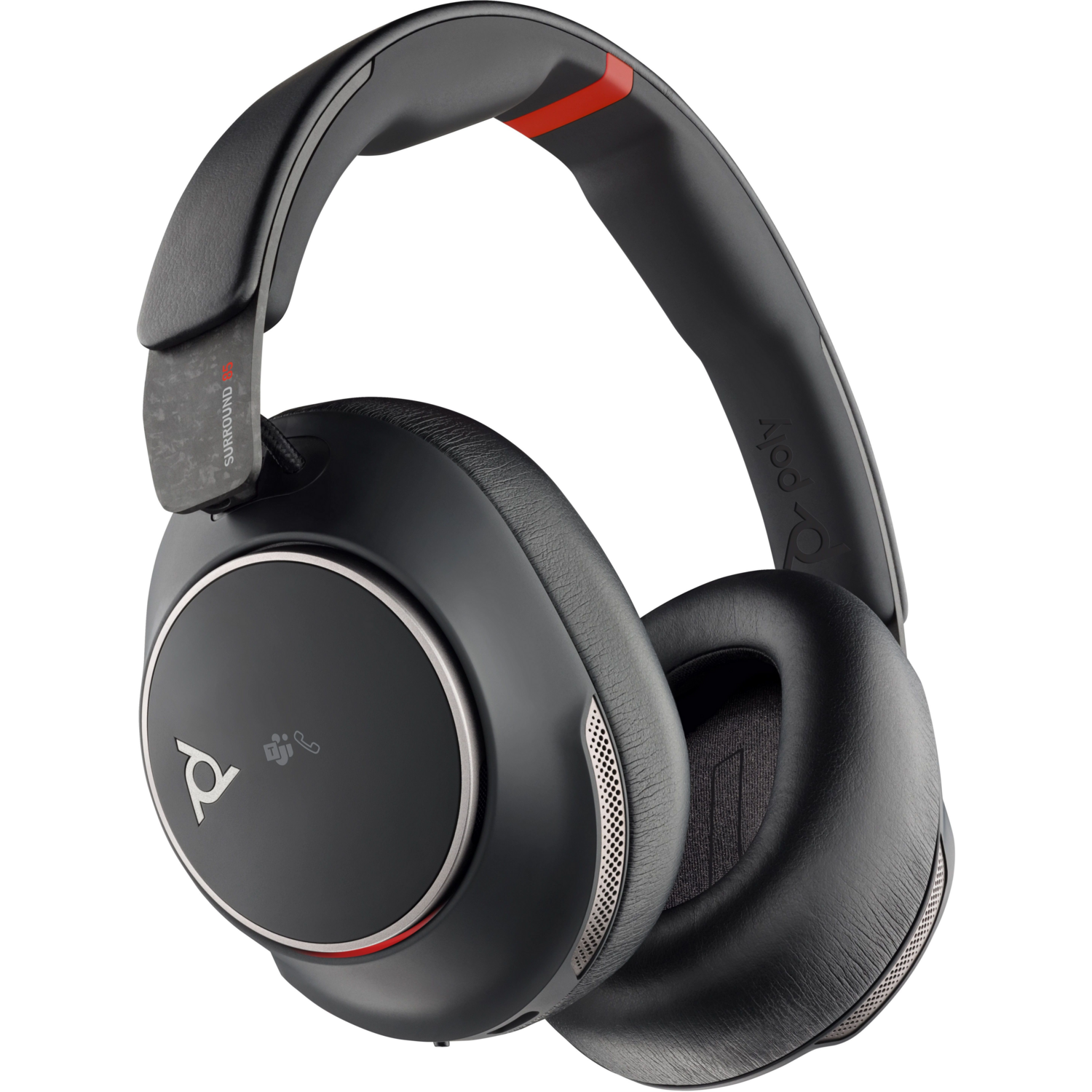 Гарнитура компьютерная стерео On-ear Poly Voyager Surround 85-M с подставкой для подзарядки Black (8G7T8AA) фото