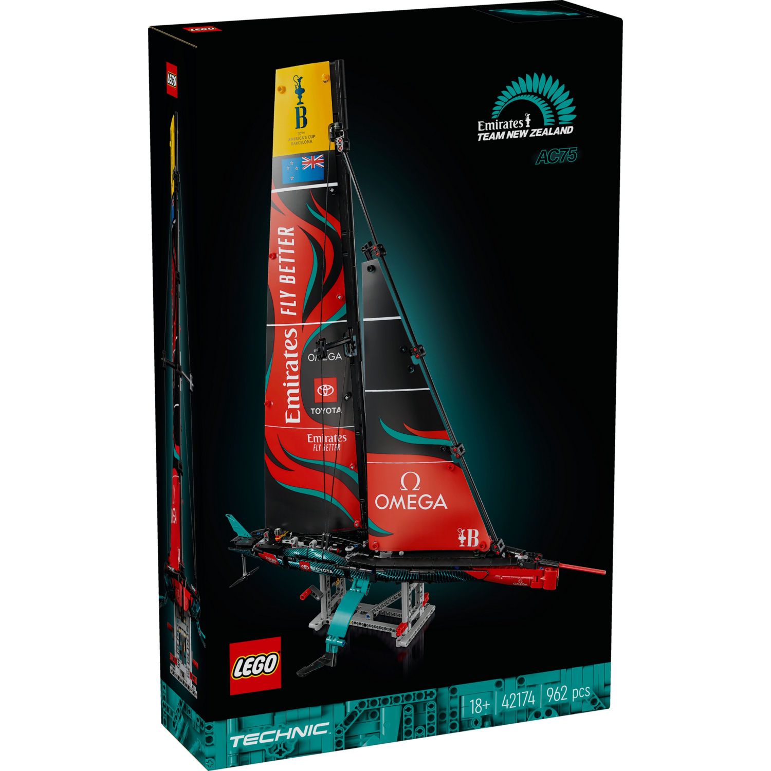 Конструктор LEGO 42174 Яхта Emirates Team New Zealand AC75 фото 