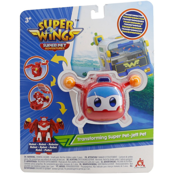 Акція на Игровая фигурка-трансформер Super Wings Transforming Super Pet Джером любимец (EU770641) від MOYO