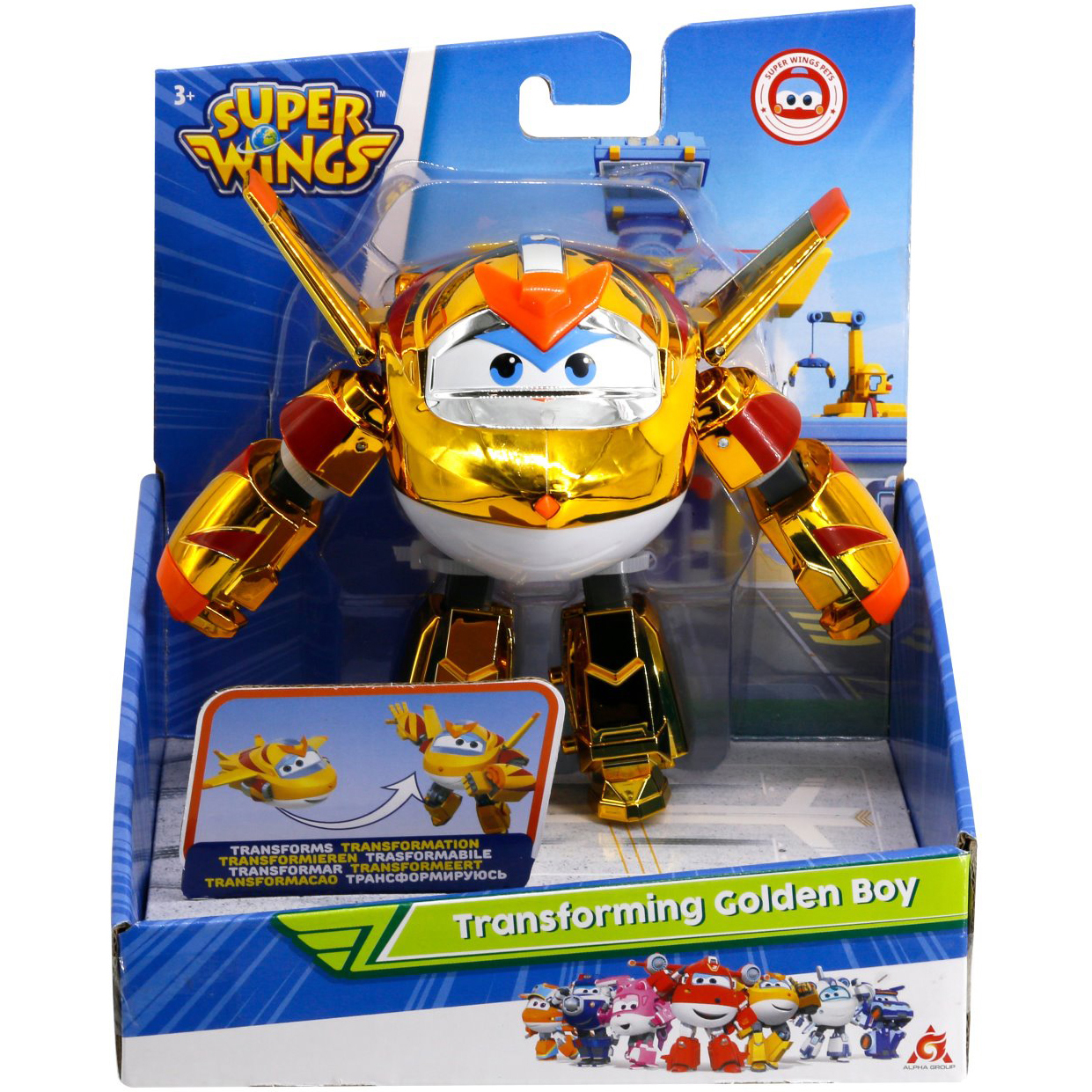 Игровая фигурка-трансформер Super Wings Transforming Золотой Мальчик (Golden Boy), (EU750231) фото 