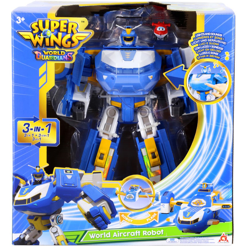 Игровой набор Super Wings Transforming Aircraft Воздушная База Робот, свет, звук (EU760888) фото 