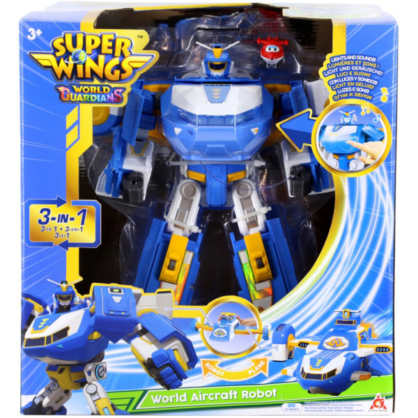 

Игровой набор Super Wings Transforming Aircraft Воздушная База Робот, свет, звук (EU760888)