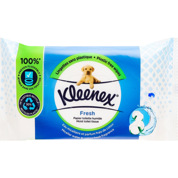 Акція на Туалетная влажная бумага Kleenex Fresh 42шт від MOYO