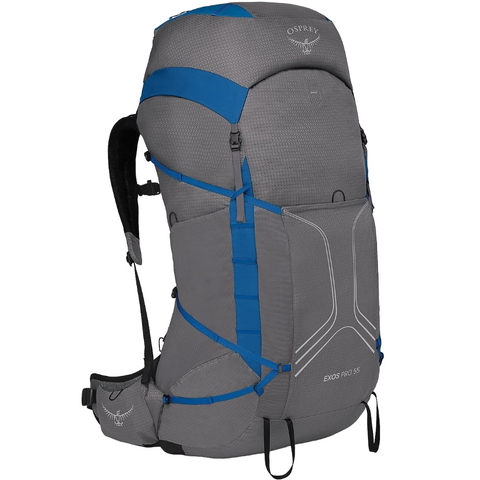 Рюкзак Osprey Exos Pro 55 dale grey/agam blue S/M серый фото 