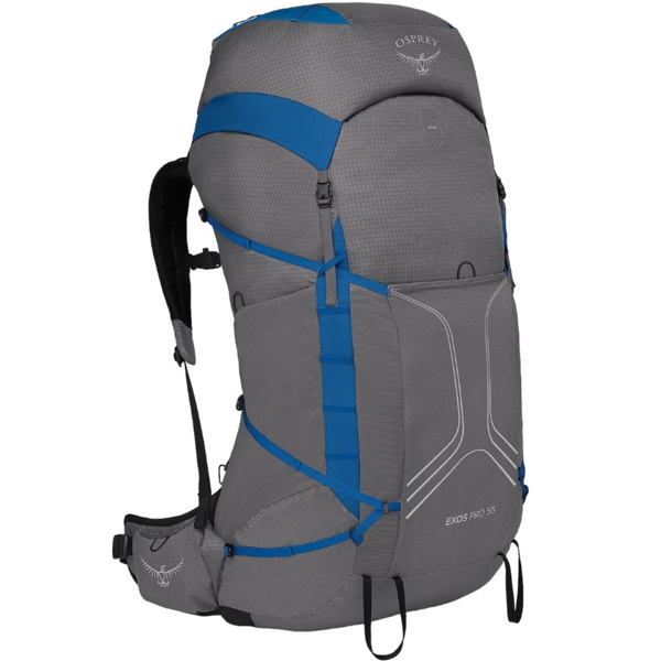 

Рюкзак Osprey Exos Pro 55 dale grey/agam blue S/M серый