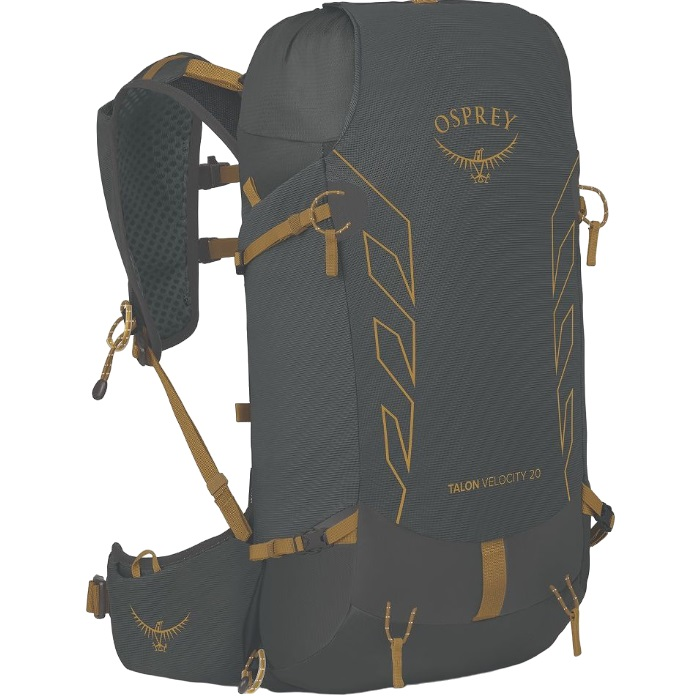 Рюкзак Osprey Talon Velocity 20 dark charcoal/tumbleweed yellow L/XL черный фото 