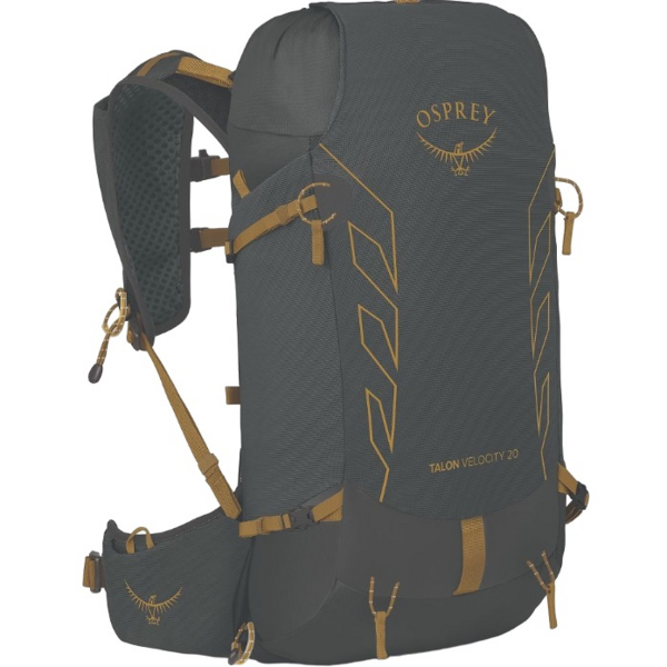 

Рюкзак Osprey Talon Velocity 20 dark charcoal/tumbleweed yellow L/XL черный