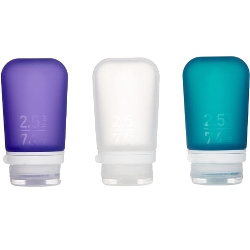 

Набор бутылочек силиконовых Humangear GoToob+ 3-Pack Medium clear/purple/teal