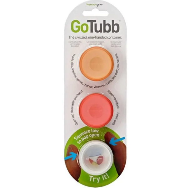 

Набор контейнеров Humangear GoTubb 3-Pack Small clear/orange/red