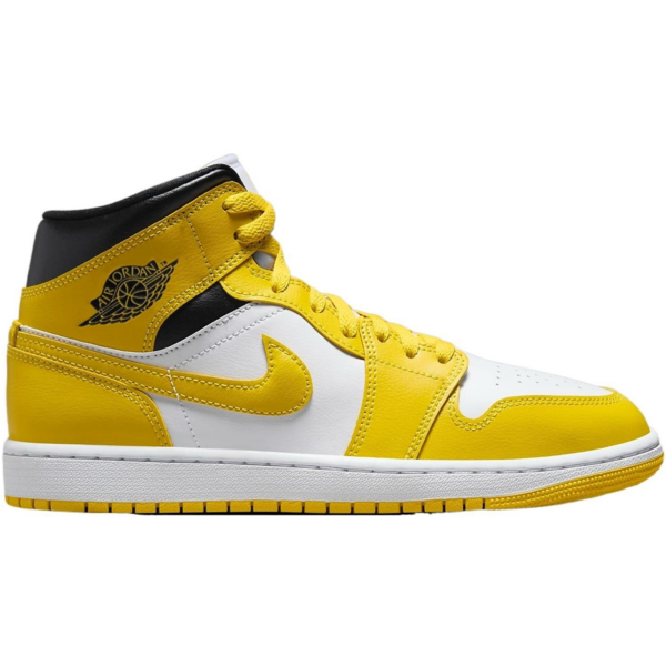 Кеды женские Nike Air Jordan 1 Mid BQ6472-170 39 (8 US) бело-желтые