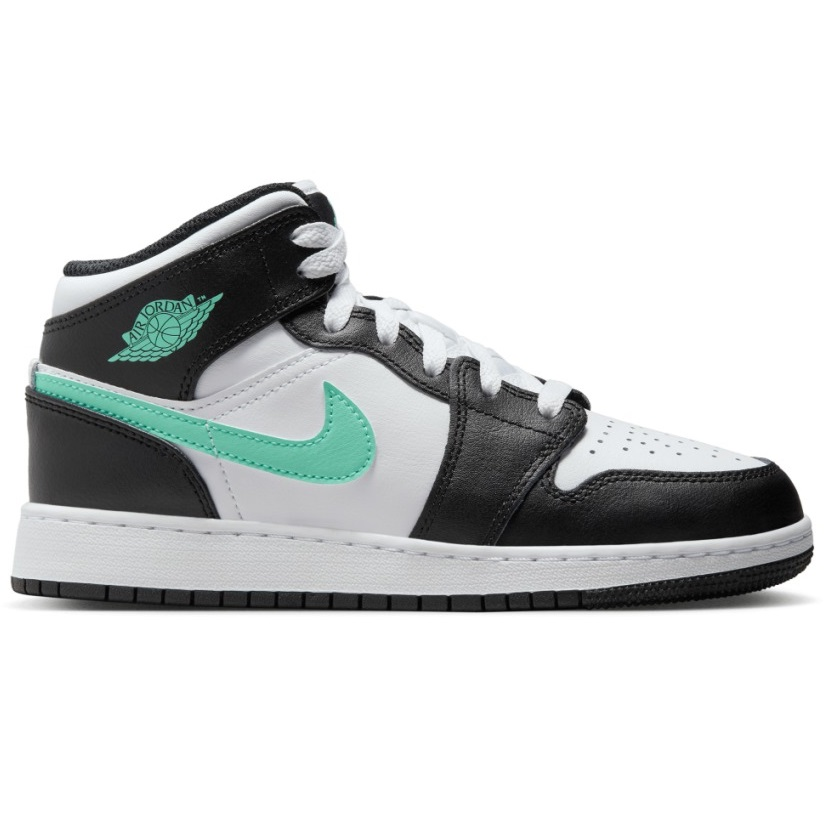 Кеды подростковые Nike Air Jordan 1 Mid GS DQ8423-103 37.5 (5Y US) черно-белые фото 