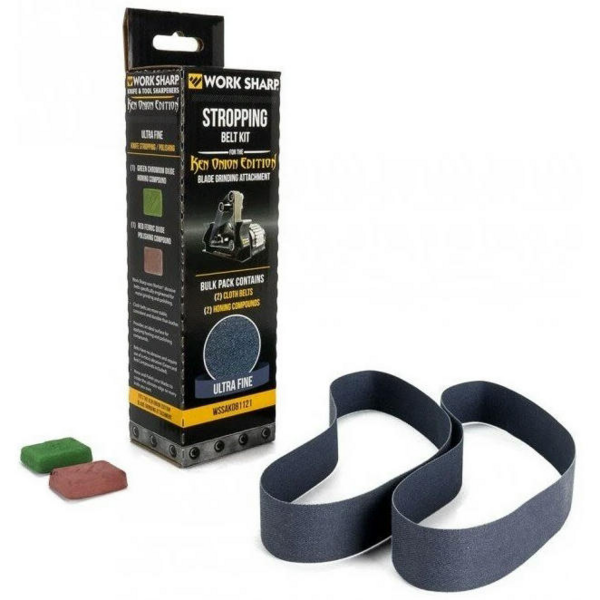 

2 тканевых ремня Work Sharp для WSKTS-KO+зеленая паста chromium oxide+красная паста ferric oxide