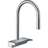 Смеситель Hansgrohe Aquno Select M81 для кухонной мойки, 220мм, поворотный, выдвижной, хром (73837000)