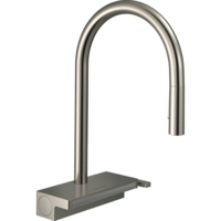 Смеситель Hansgrohe Aquno Select M81 для кухонной мойки, 220мм, поворотный, выдвижной, сталь (73837800)