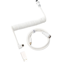 Кабель Keychron USB-A/USB-C - Type-C Data/Charge Coiled Angled Aviator 1.36m, White (CAB9_KEYCHRON)