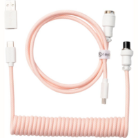 Кабель Keychron USB-A/USB-C – Type-C Data/Charge Coiled Aviator 1.36m, Pink (CAB15_KEYCHRON)