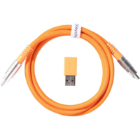 Кабель Keychron USB-A/USB-C – Type-C Data/Charge Double-Sleeved Geek 1m, Orange (CAB22_KEYCHRON)